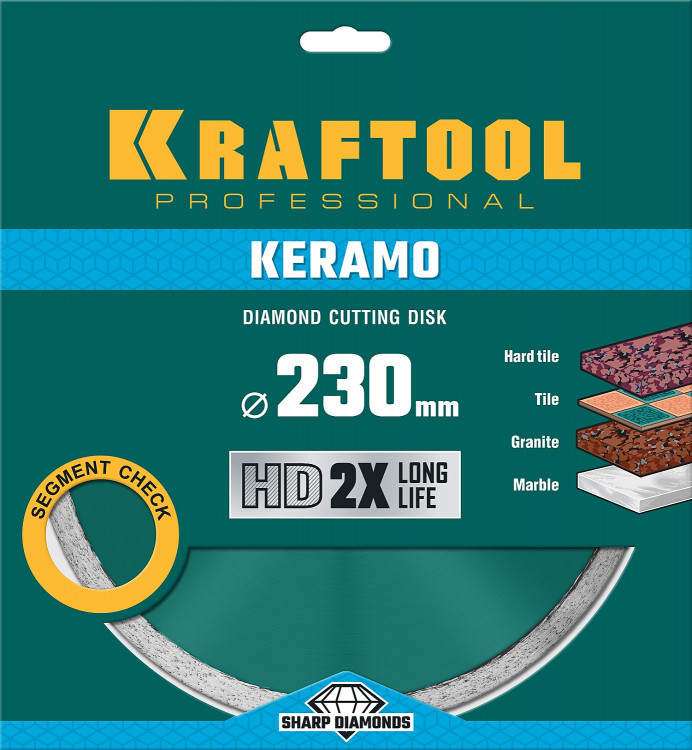 Алмазный диск отрезной KRAFTOOL 36684-230