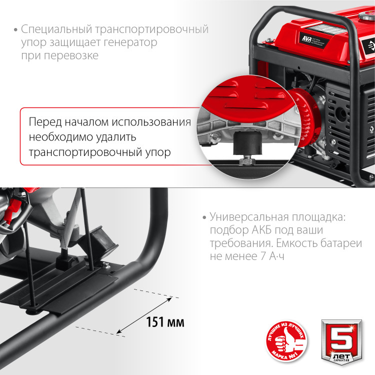 Бензиновый электрогенератор ЗУБР СБ-2800Е