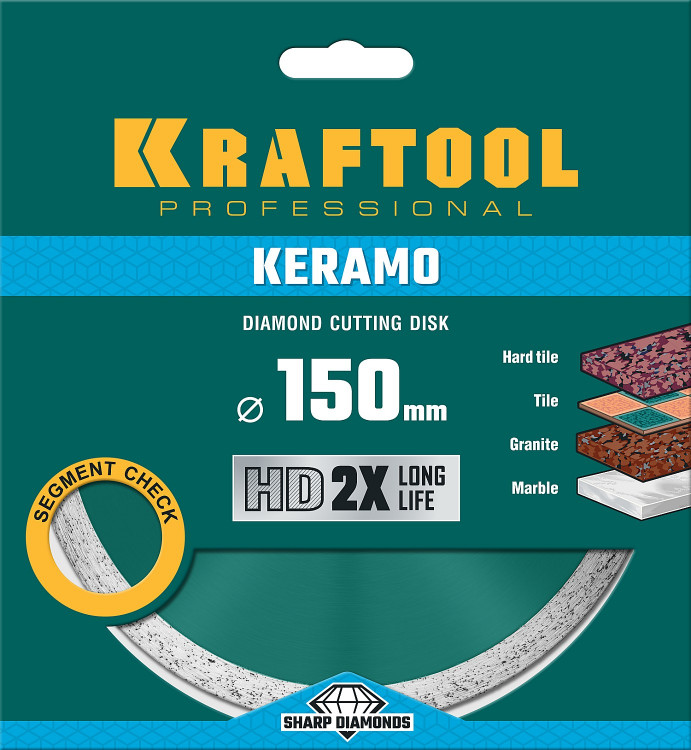 Алмазный диск отрезной KRAFTOOL 36684-150