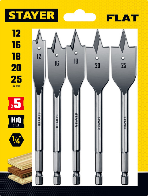 Набор перовых сверл по дереву STAYER 2950-H5