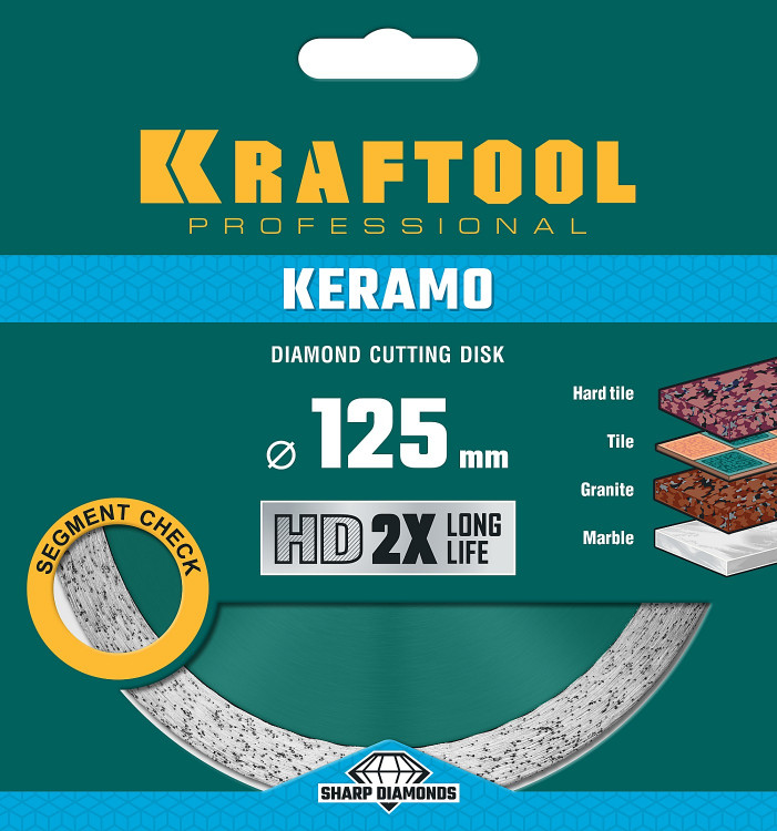Алмазный диск отрезной KRAFTOOL 36684-125