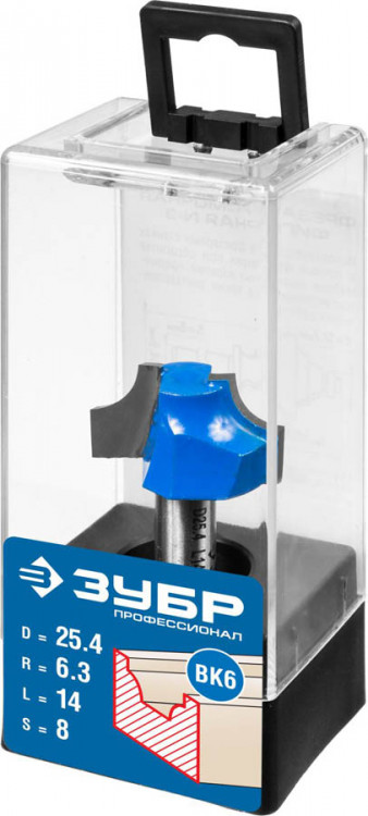 Фреза пазовая фасонная №1 ЗУБР 28740-25.4