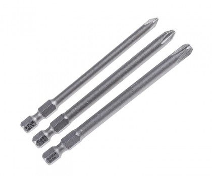 Биты Bosch Extra-Hard, 89 мм PZ1, PZ2, PZ3, 3 шт.