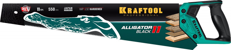 Ножовка для точного реза Alligator Black 11 KRAFTOOL 15205-55