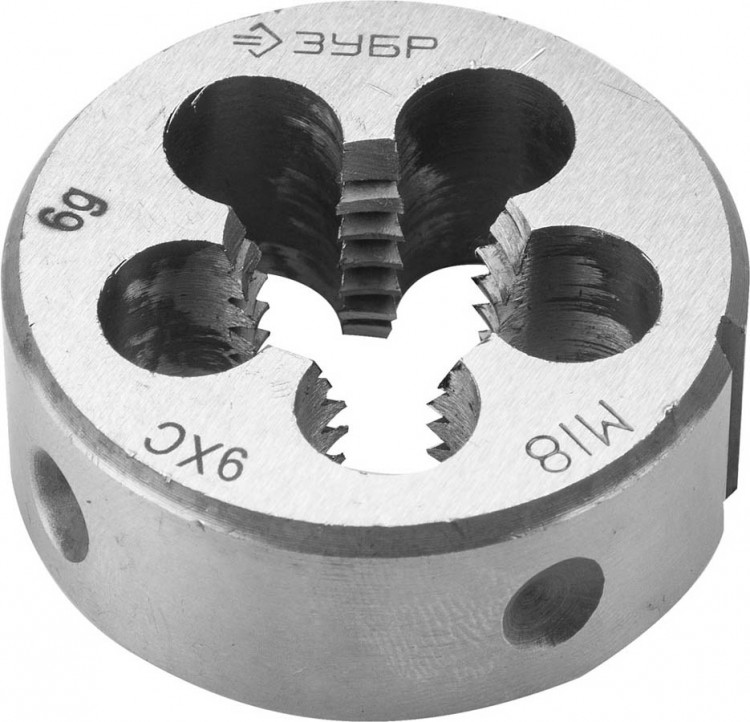 Плашка метрическая М18 x 2.5 ЗУБР 4-28022-18-2.5