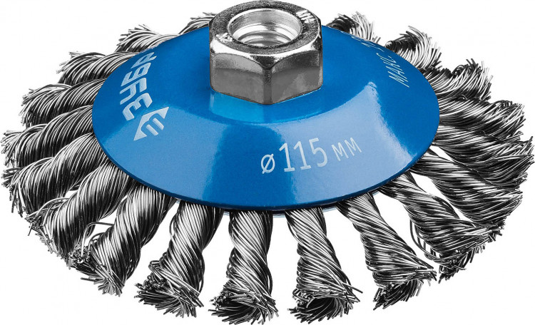 Щетка крацовка коническая для УШМ ЗУБР 35269-115_z02