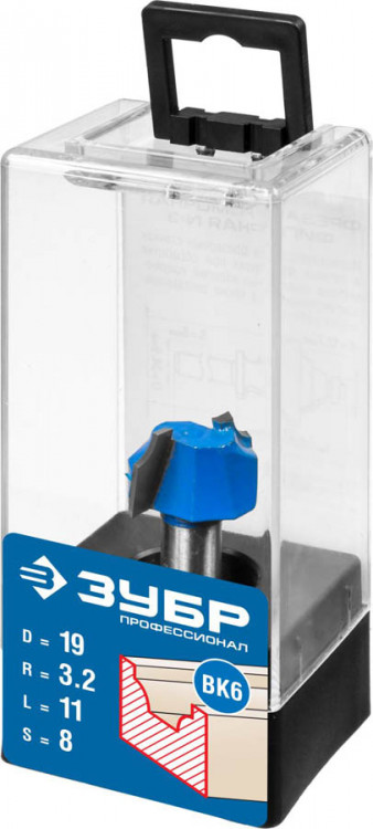 Фреза пазовая фасонная №1 ЗУБР 28740-19