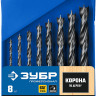 Набор спиральных сверл по дереву ЗУБР 29421-H8_z01