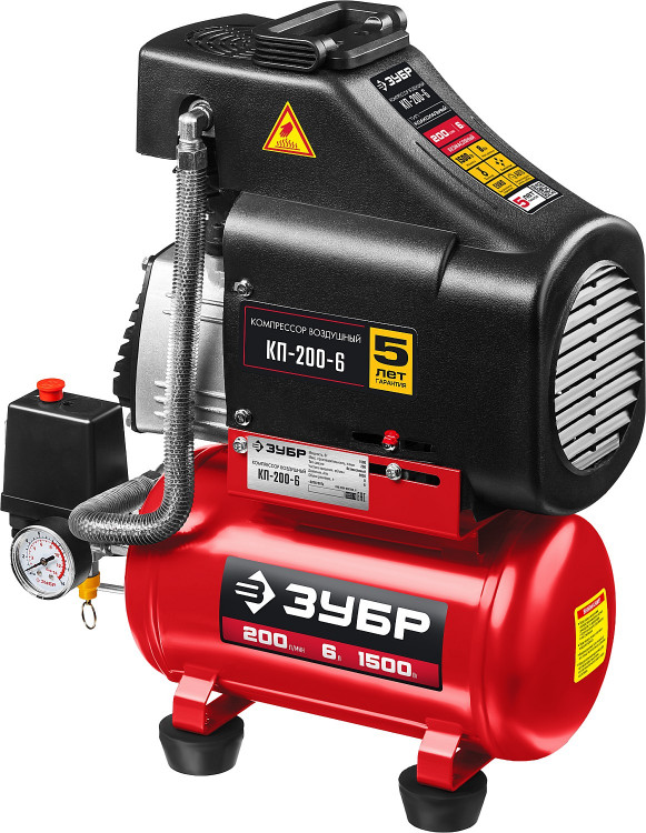 Компрессор воздушный ЗУБР КП-200-6