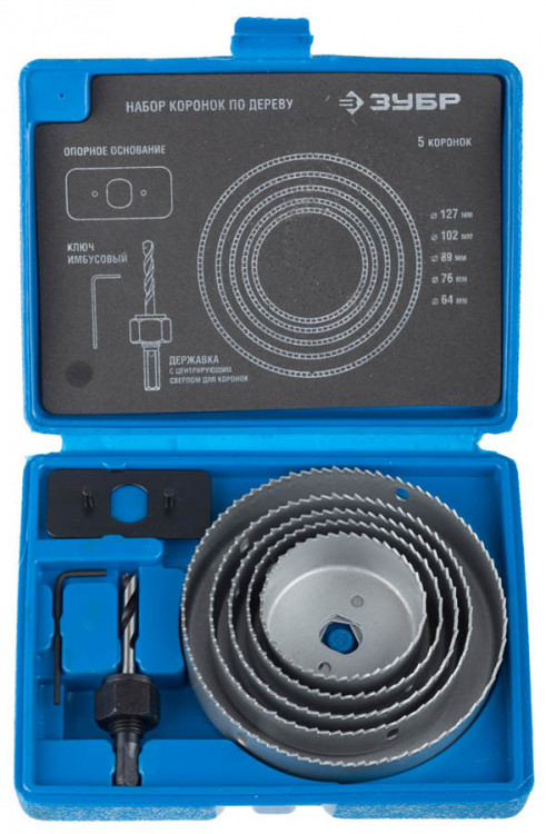 Набор коронок по дереву ЗУБР 29553-H7_z01