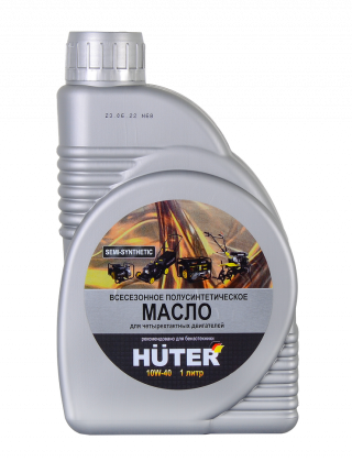 Масло моторное 10W-40 полусинтетическое для четырёхтактных двигателей Huter