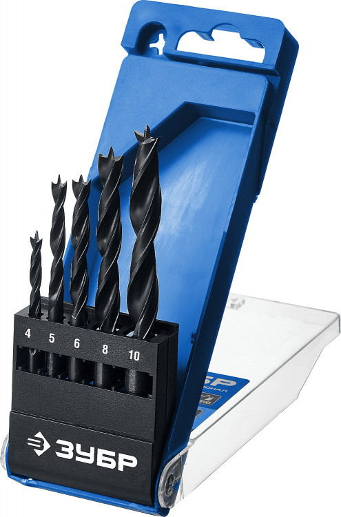 Набор спиральных сверл по дереву ЗУБР 29421-H5_z01