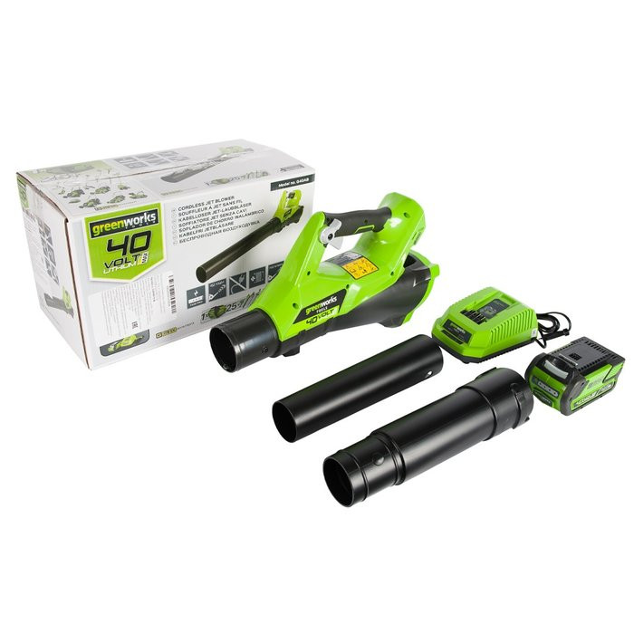 Воздуходув аккумуляторный Greenworks G40ABK4, 40V, с 1хАКБ 4 А.ч и ЗУ