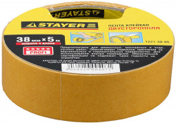 Двусторонняя клейкая лента STAYER 1221-38-05