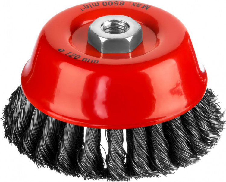 Щетка-крацовка чашечная для УШМ MIRAX 35104-120-2