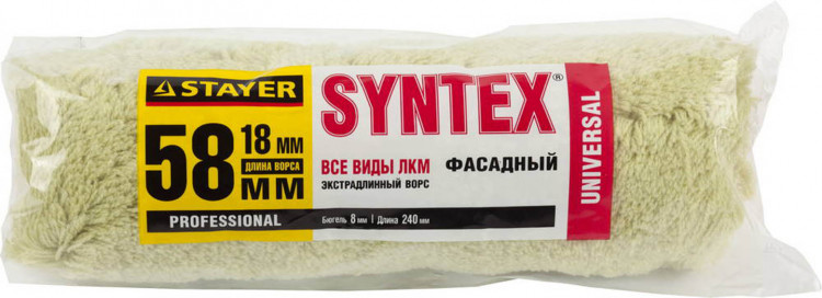 Валик фасадный STAYER "PROFI" SYNTEX ПОЛИАКРИЛ 0322-24_z01