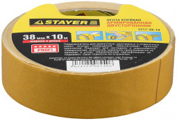 Двусторонняя клейкая лента STAYER 1217-38-10