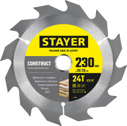 Пильный диск по дереву STAYER 3683-230-30-24_z01