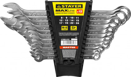 Набор комбинированных гаечных ключей STAER 27085-H12