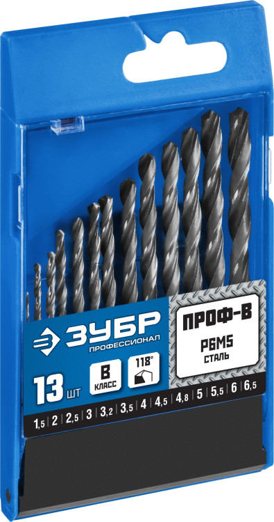 Набор сверел Зубр 29621-H13