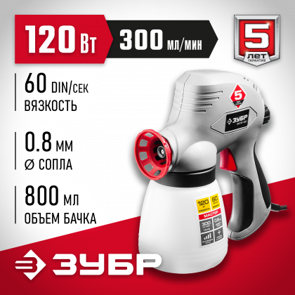 Краскопульт электрический ЗУБР ЗКПЭ-120