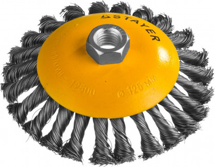 Щетка крацовка коническая для УШМ STAYER 35135-125
