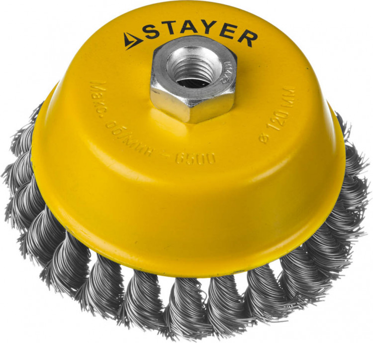 Щетка крацовка чашечная для УШМ STAYER 35128-120