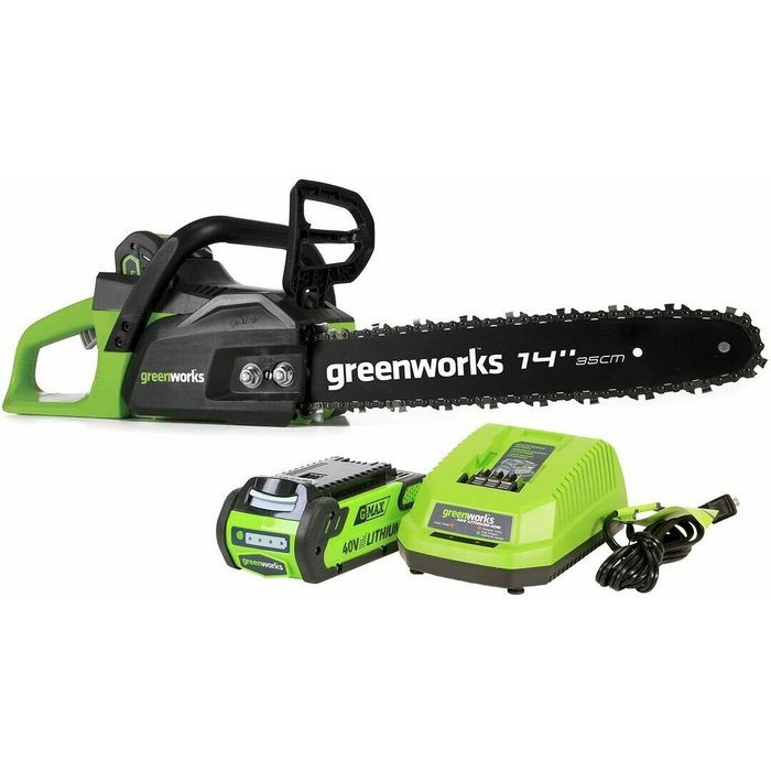 Цепная пила аккумуляторная GreenWorks  GD40CS15K4, 40V, до 1,5 КВТ, с АКБ 4АЧ и ЗУ