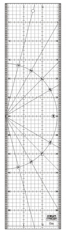 Линейка OLFA MQR-15x60 — предназначена для рукоделия и раскроя тканей круговыми ножами