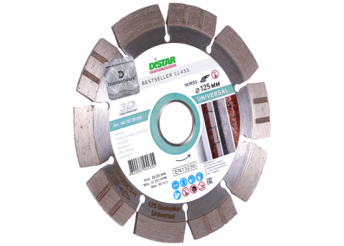 Алмазный диск DISTAR 1A1RSS/C3-H 125 Bestseller Universal
