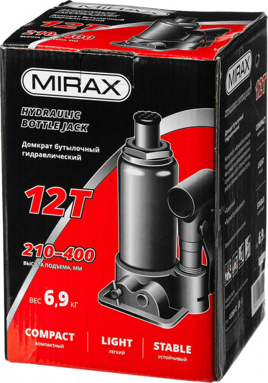 Домкрат гидравлический бутылочный MIRAX 43260-12