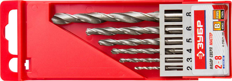 Набор сверел ЗУБР 4-29621-H6