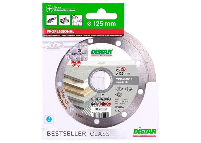 Алмазный диск DISTAR 1A1R 125 Bestseller Ceramics