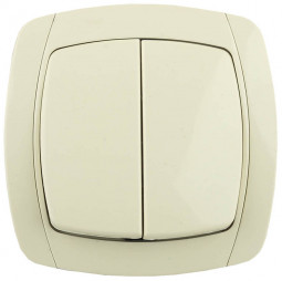 Двухклавишный выключатель СВЕТОЗАР CITY LIGHT SV-54234-B