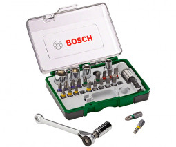 Набор бит Bosch 27 шт + ключ-трещотка
