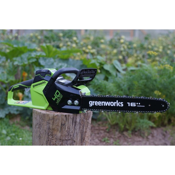 Цепная пила аккумуляторная GreenWorks  GD40CS18K4, 40V, до 1,8 КВТ, с АКБ 4АЧ и ЗУ