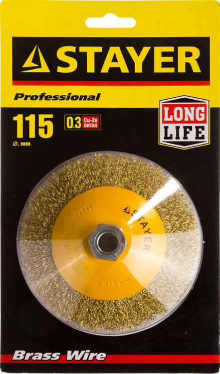 Щетка крацовка коническая для УШМ STAYER 35133-115