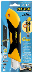 Нож с сегментированным черным лезвием OLFA OL-XH-1 серии X-design Comfort Grip с храповым механизмом