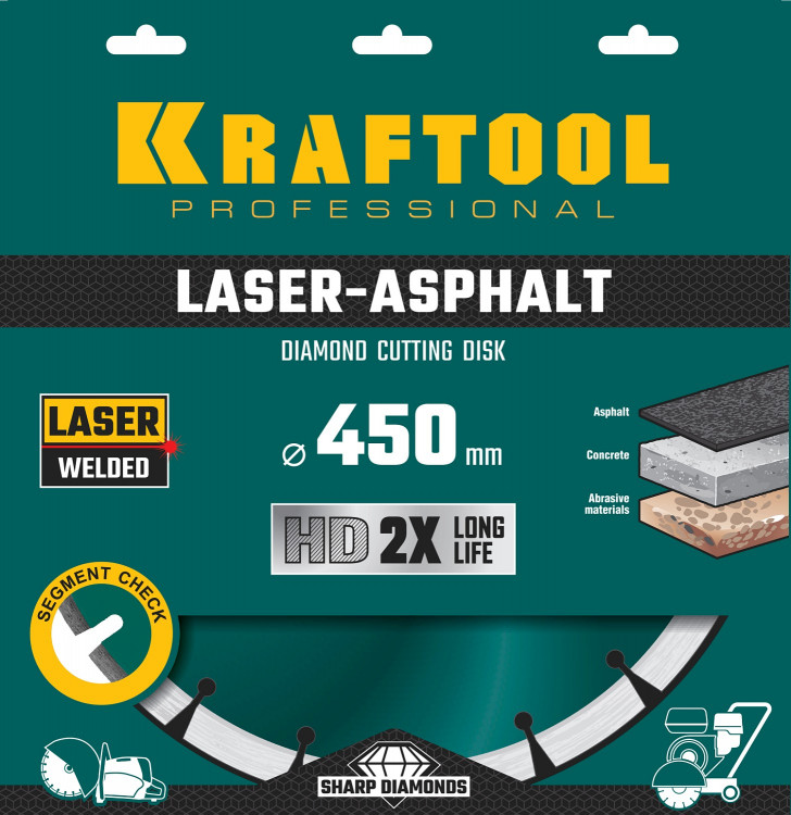Алмазный диск отрезной KRAFTOOL 36687-450