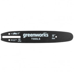 Шина 25 см 2947207 для аккумуляторной цепной пилы Greenworks G24CS25