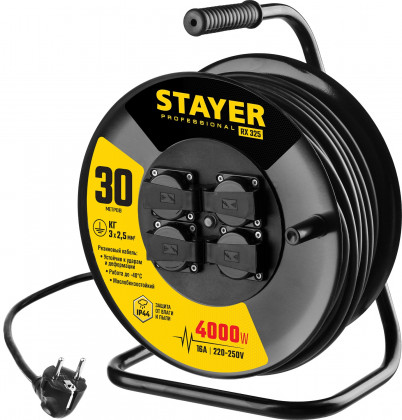 Удлинитель на катушке STAYER 55076-30