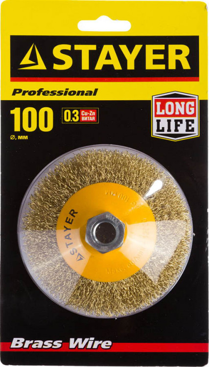 Щетка крацовка коническая для УШМ STAYER 35133-100