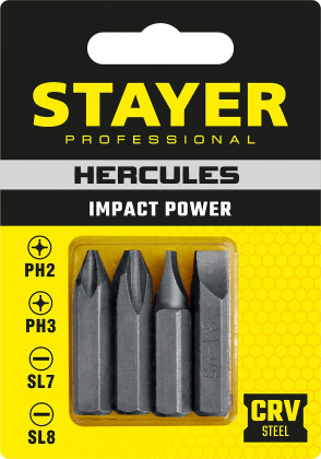 Набор бит для ударной отвертки STAYER 25667-S4_z01
