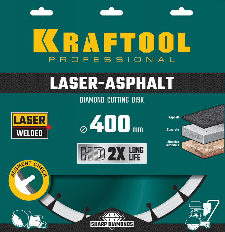 Алмазный диск отрезной KRAFTOOL 36687-400