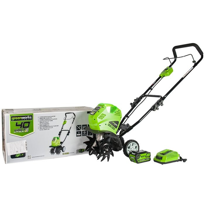 Культиватор аккумуляторный Greenworks G40TL, 40V, с 1хАКБ 4 А.ч и ЗУ