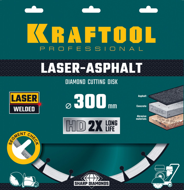 Алмазный диск отрезной KRAFTOOL 36687-300