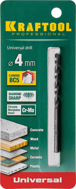 Сверло универсальное  4 x 80 мм