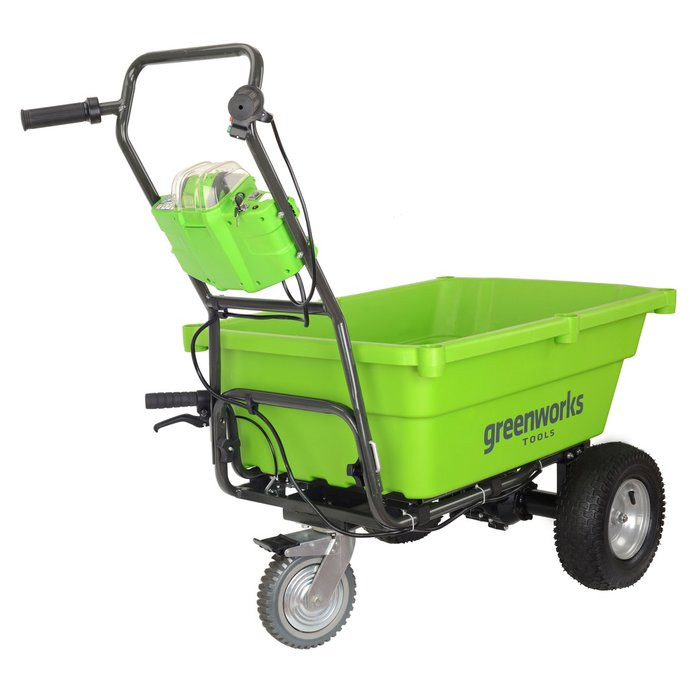 Садовая тележка самоходная Greenworks G40GC, 40V, 106 л