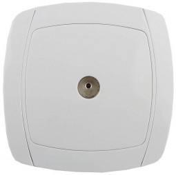Одинарная телевизионная розетка СВЕТОЗАР CITY LIGHT LIGHT SV-54215-W