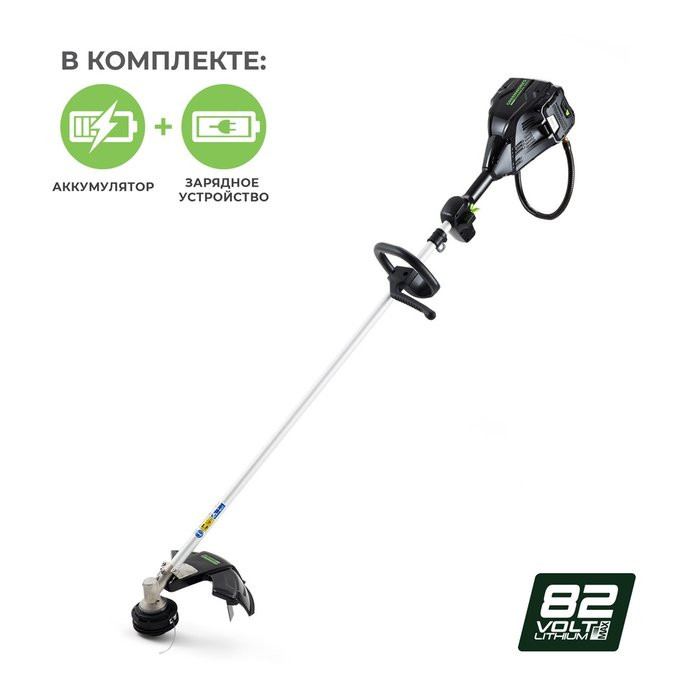 Триммер аккумуляторный Greenworks GС82BCK25, 82V, 41 см, с 1хАКБ 2.5 А.ч. и ЗУ